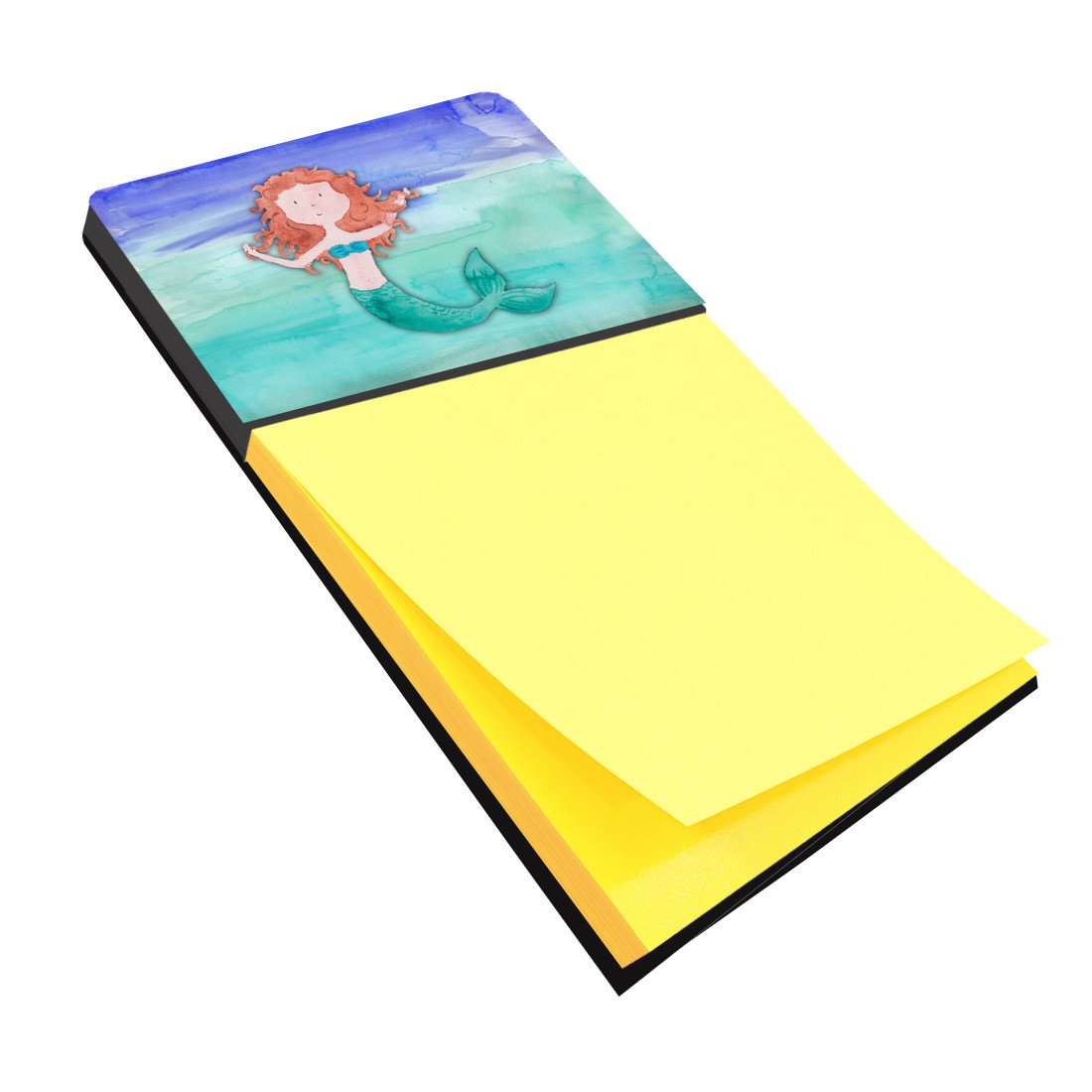 Ginger Mermaid Watercolor Sticky Note Holder BB7421SN by Caroline's Treasures