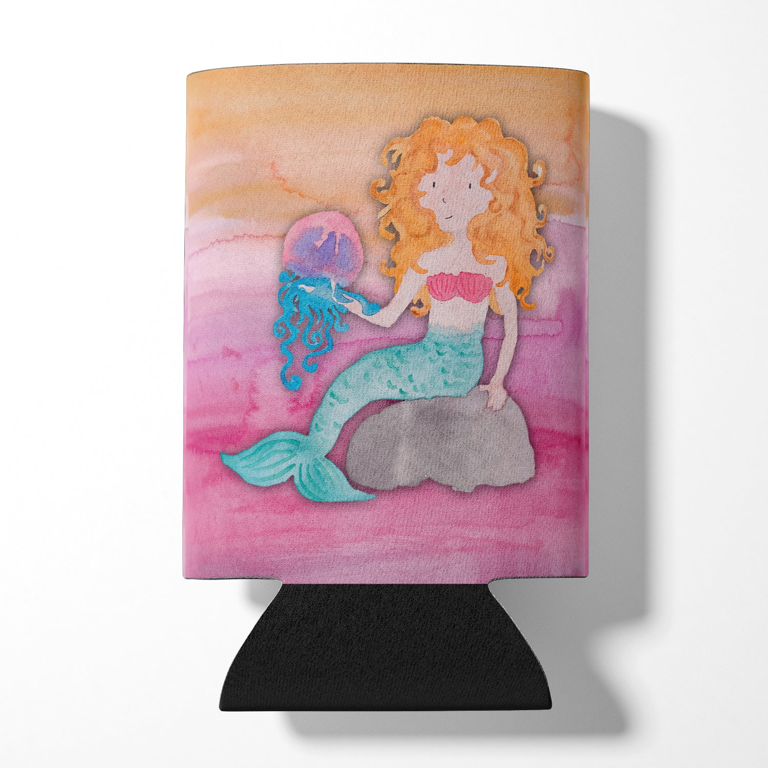 Blonde Mermaid Watercolor Can or Bottle Hugger BB7423CC  the-store.com.
