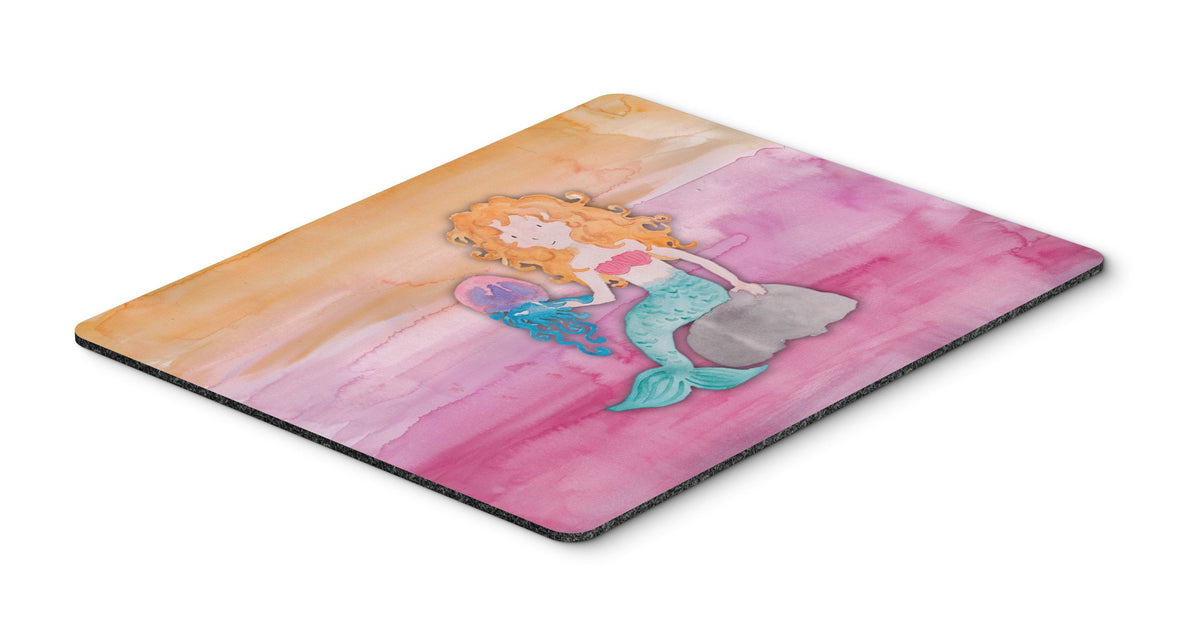 Blonde Mermaid Watercolor Mouse Pad, Hot Pad or Trivet BB7423MP by Caroline&#39;s Treasures