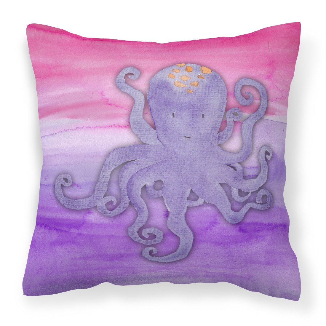 Octopus Watercolor Fabric Decorative Pillow BB7424PW1818 by Caroline&#39;s Treasures