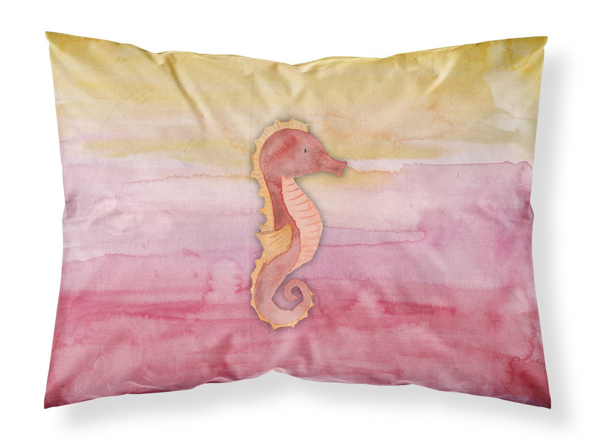 Seahorse Watercolor Fabric Standard Pillowcase BB7425PILLOWCASE by Caroline&#39;s Treasures