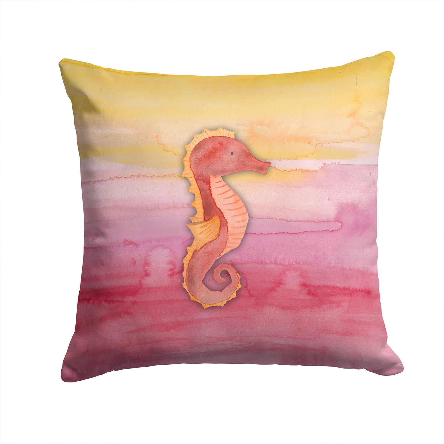 Seahorse Watercolor Fabric Decorative Pillow BB7425PW1414 - the-store.com