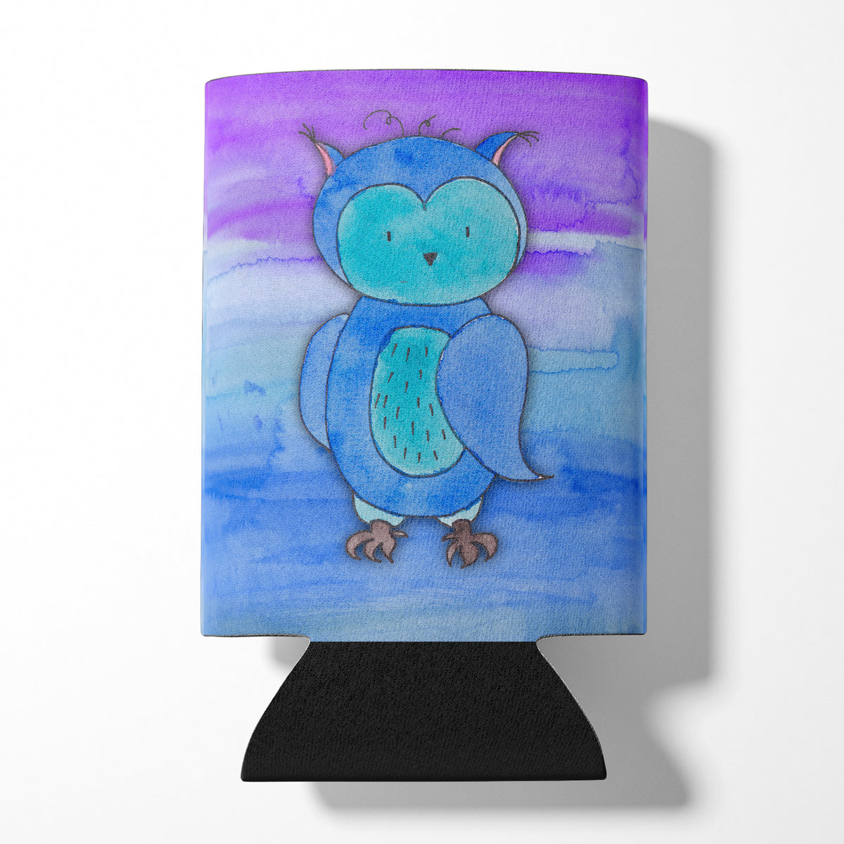 Blue Owl Watercolor Can or Bottle Hugger BB7426CC