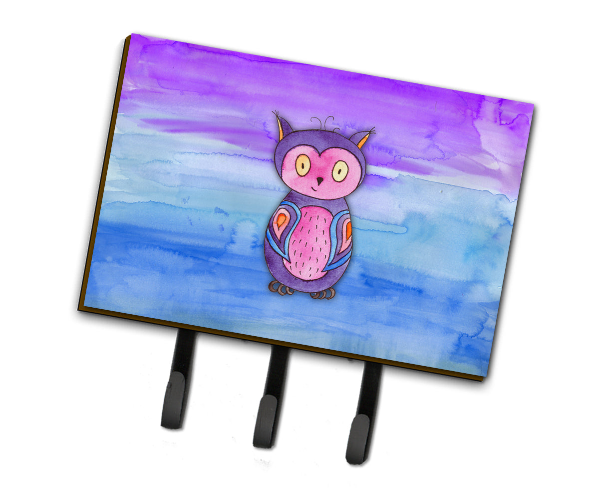 Pink and Purple Owl Watercolor Leash or Key Holder BB7427TH68