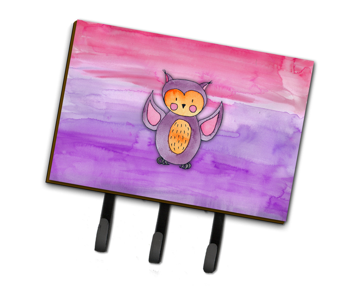 Pink and Purple Owl Watercolor Leash or Key Holder BB7428TH68
