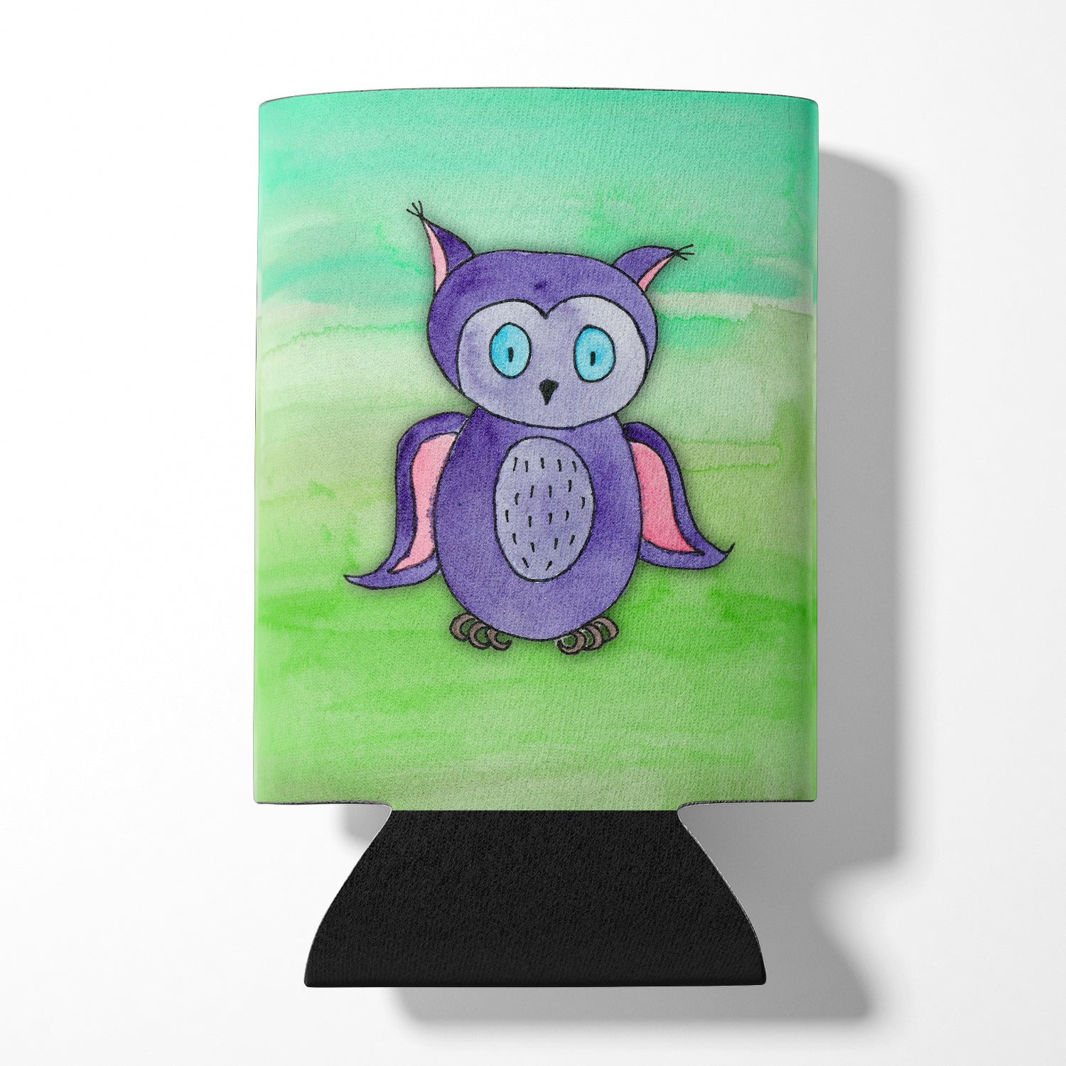 Purple Owl Watercolor Can or Bottle Hugger BB7429CC