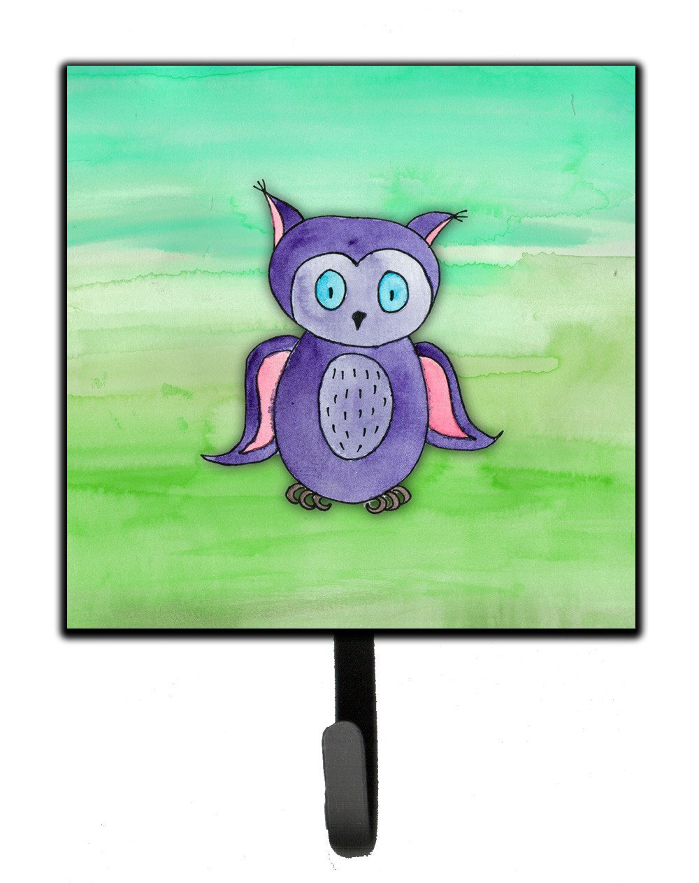 Purple Owl Watercolor Leash or Key Holder BB7429SH4 by Caroline&#39;s Treasures