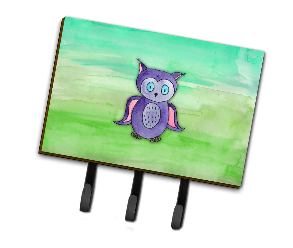 Purple Owl Watercolor Leash or Key Holder BB7429TH68