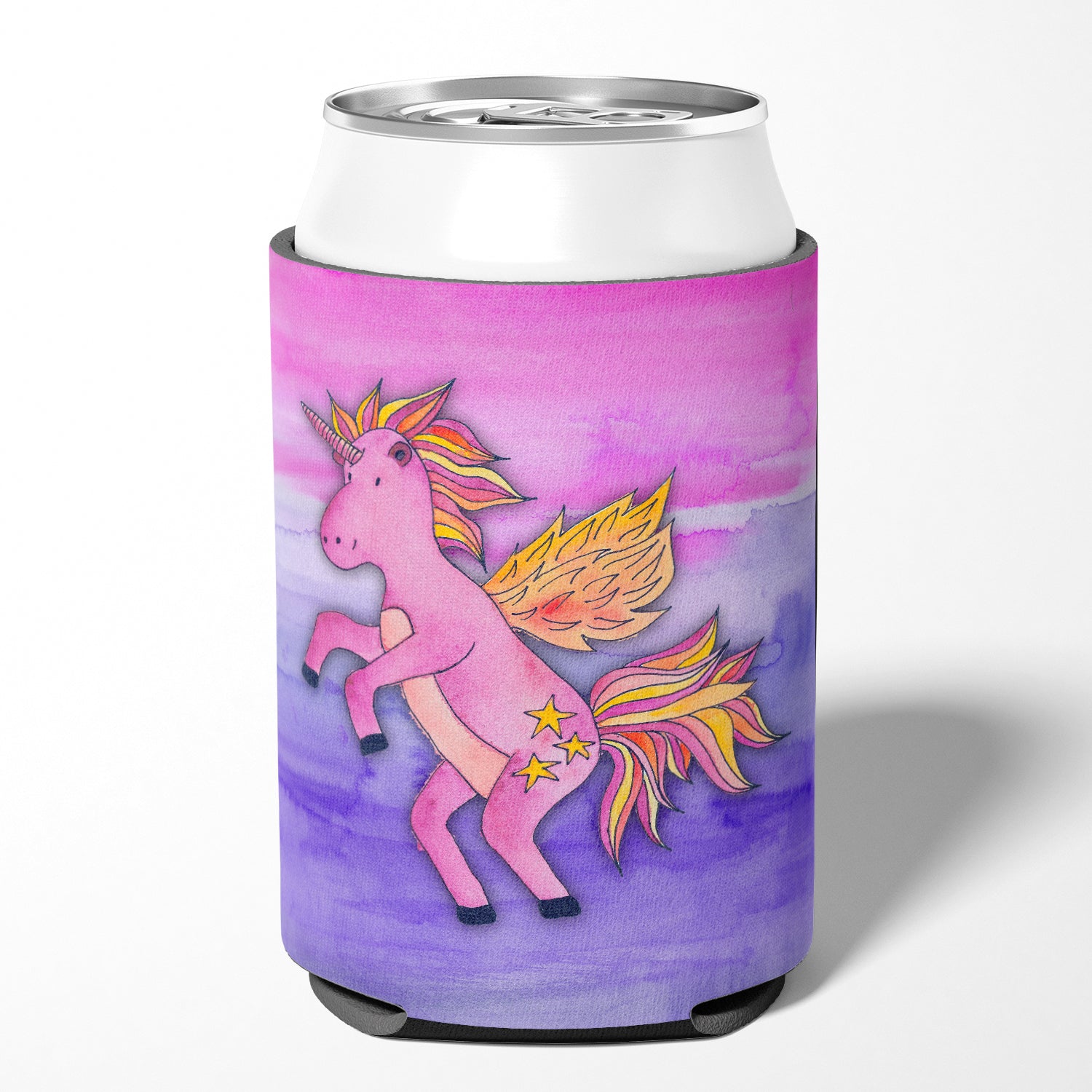 Pink Unicorn Watercolor Can or Bottle Hugger BB7432CC  the-store.com.