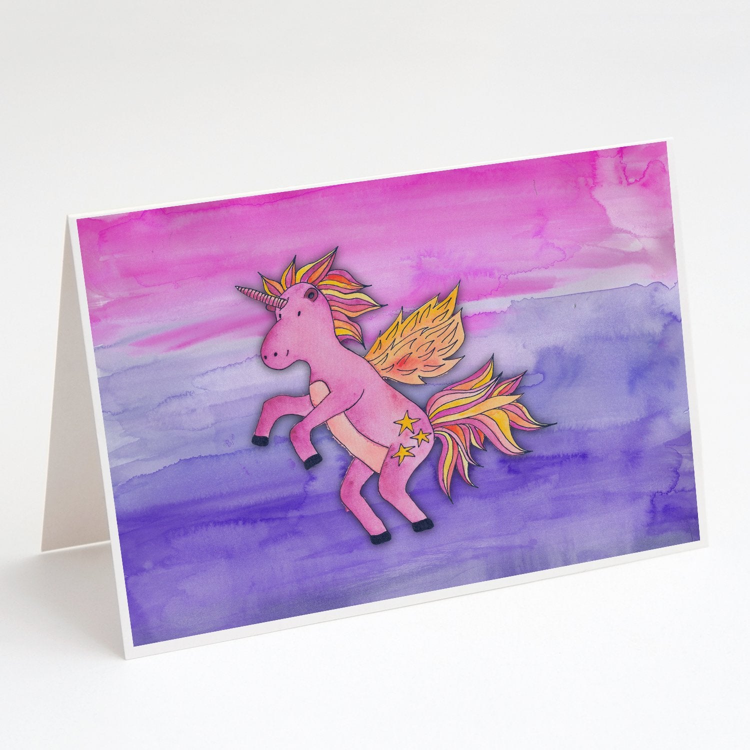 Buy this Pink Unicorn Watercolor Greeting Cards and Envelopes Pack of 8