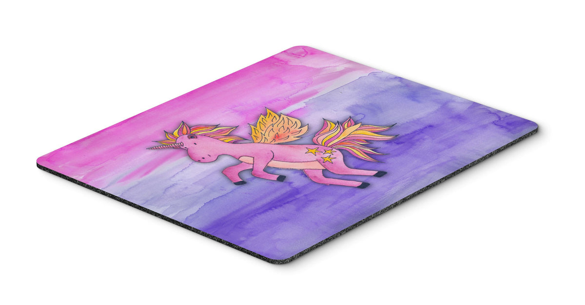 Pink Unicorn Watercolor Mouse Pad, Hot Pad or Trivet BB7432MP by Caroline&#39;s Treasures