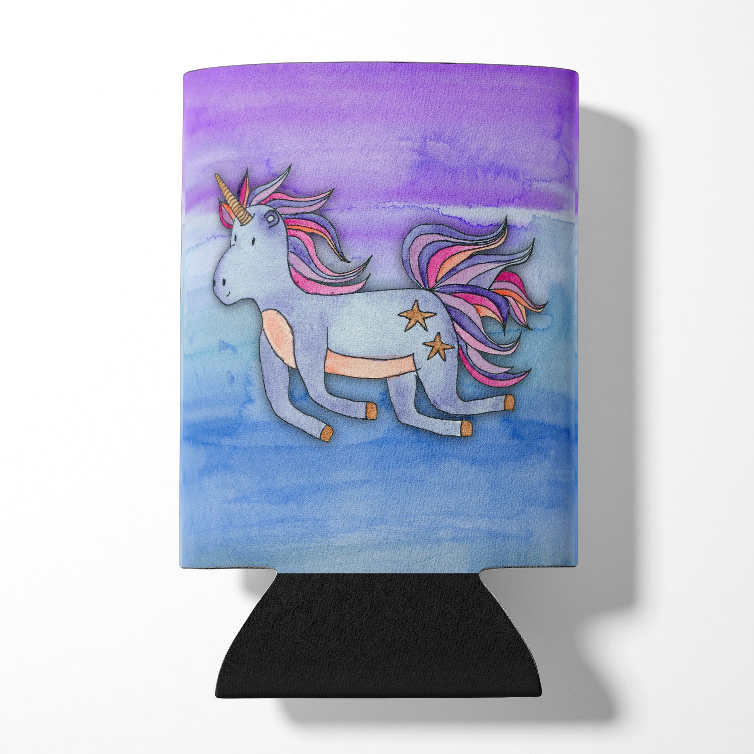 Blue Unicorn Watercolor Can or Bottle Hugger BB7433CC  the-store.com.