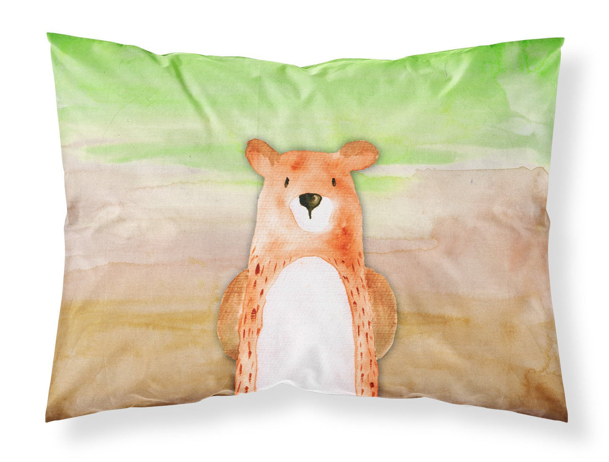 Bear Watercolor Fabric Standard Pillowcase BB7434PILLOWCASE by Caroline&#39;s Treasures