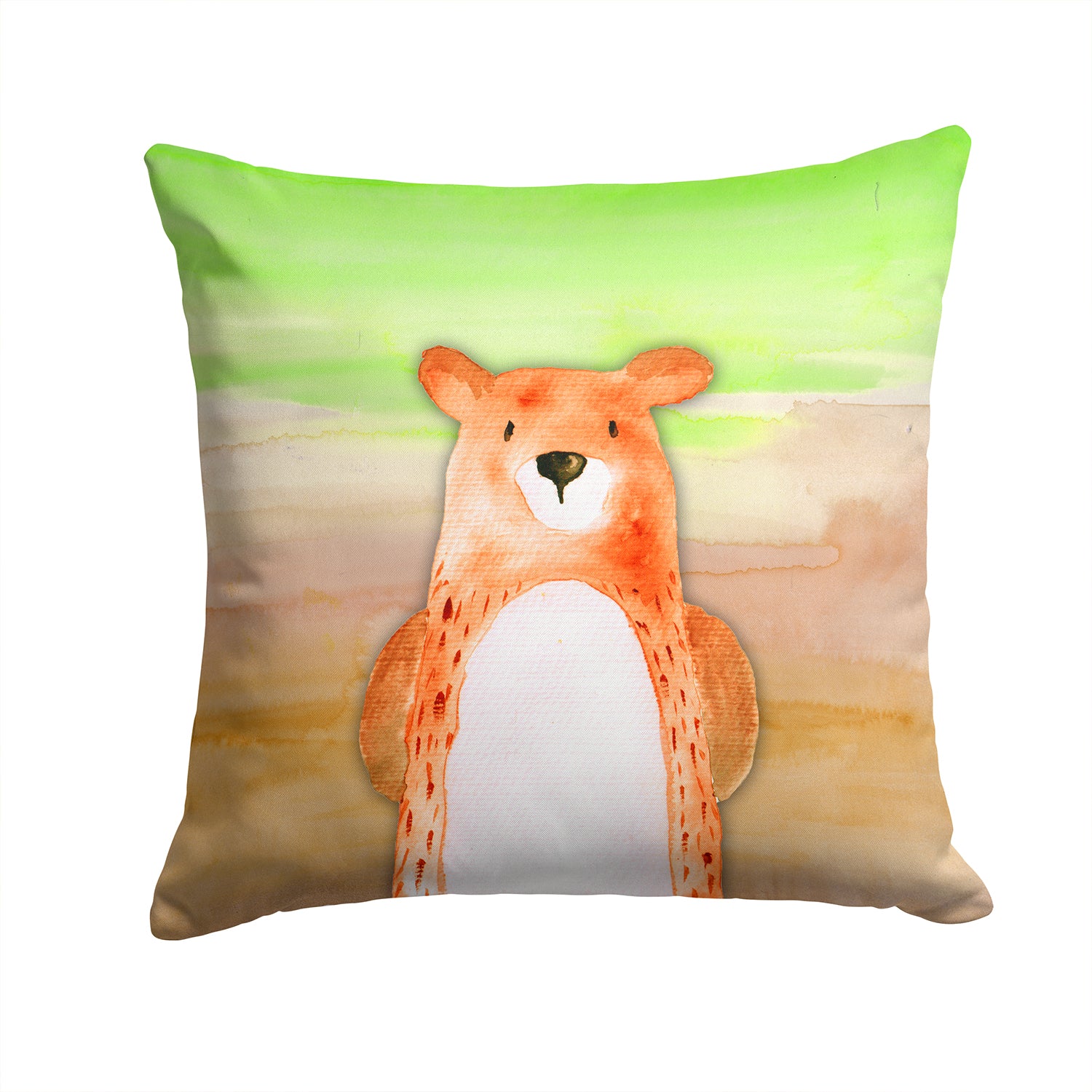 Bear Watercolor Fabric Decorative Pillow BB7434PW1414 - the-store.com