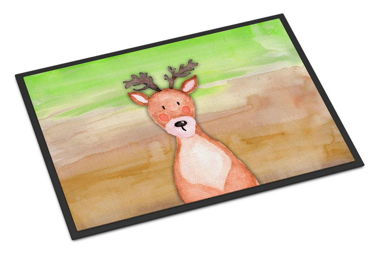 Deer Watercolor Indoor or Outdoor Mat 24x36 BB7435JMAT by Caroline&#39;s Treasures