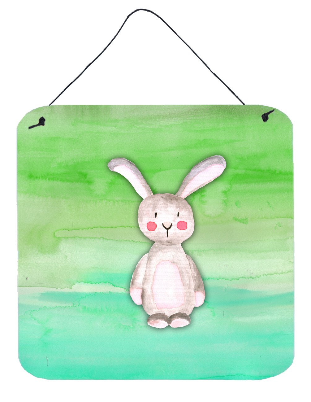 Bunny Rabbit Watercolor Wall or Door Hanging Prints BB7437DS66 by Caroline&#39;s Treasures