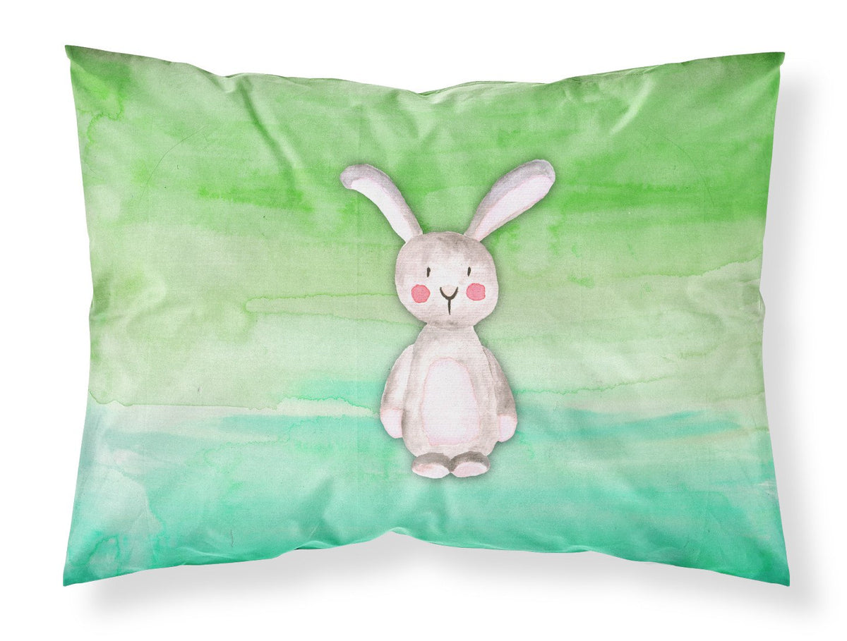 Bunny Rabbit Watercolor Fabric Standard Pillowcase BB7437PILLOWCASE by Caroline&#39;s Treasures