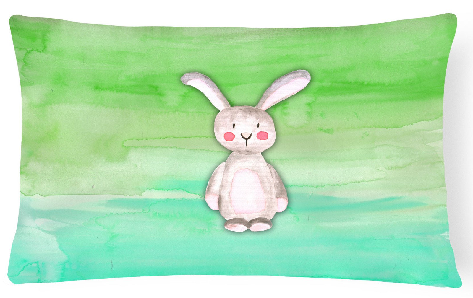 Bunny Rabbit Watercolor Canvas Fabric Decorative Pillow BB7437PW1216 by Caroline's Treasures