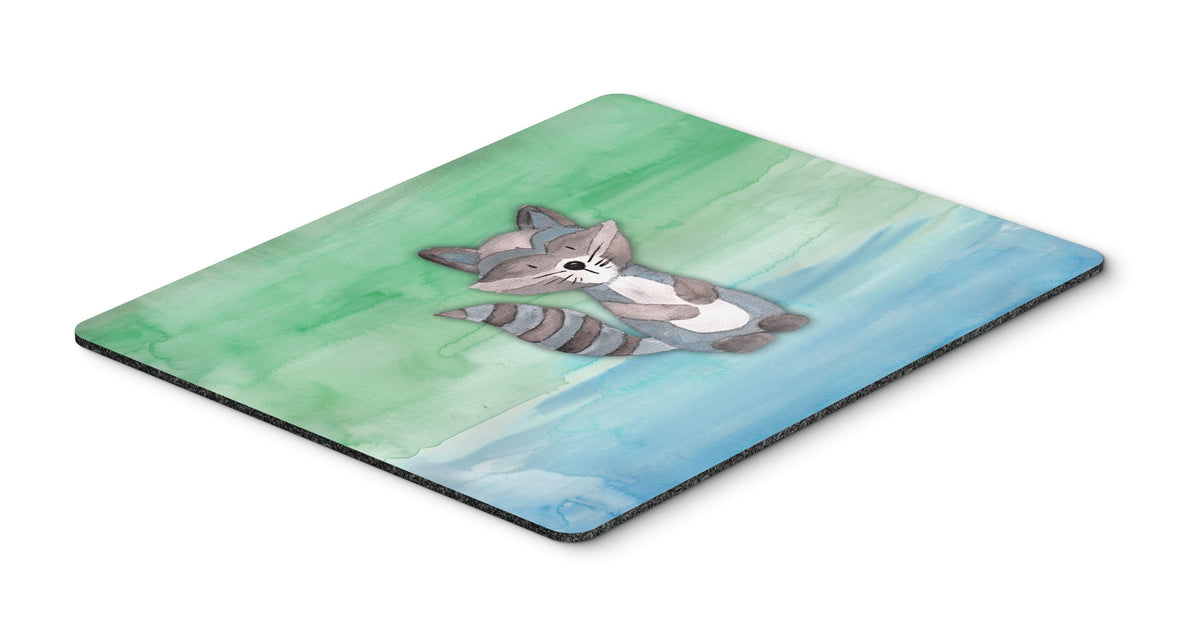 Raccoon Watercolor Mouse Pad, Hot Pad or Trivet BB7438MP by Caroline&#39;s Treasures