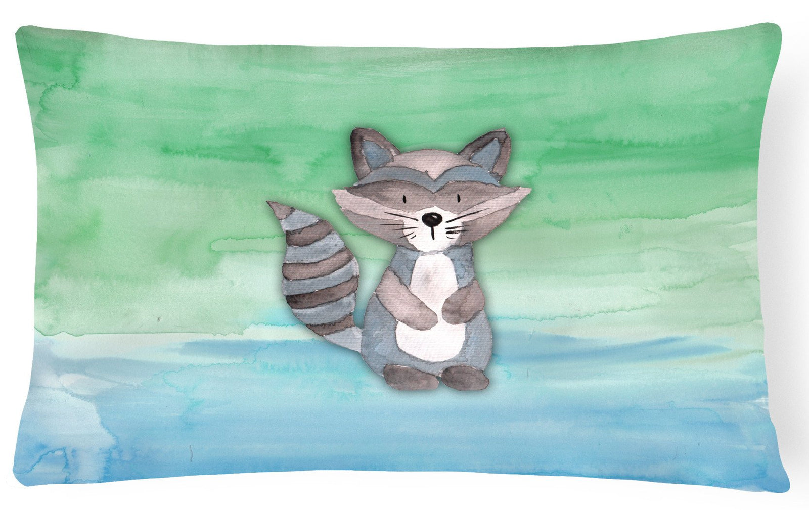 Raccoon Watercolor Canvas Fabric Decorative Pillow BB7438PW1216 by Caroline's Treasures