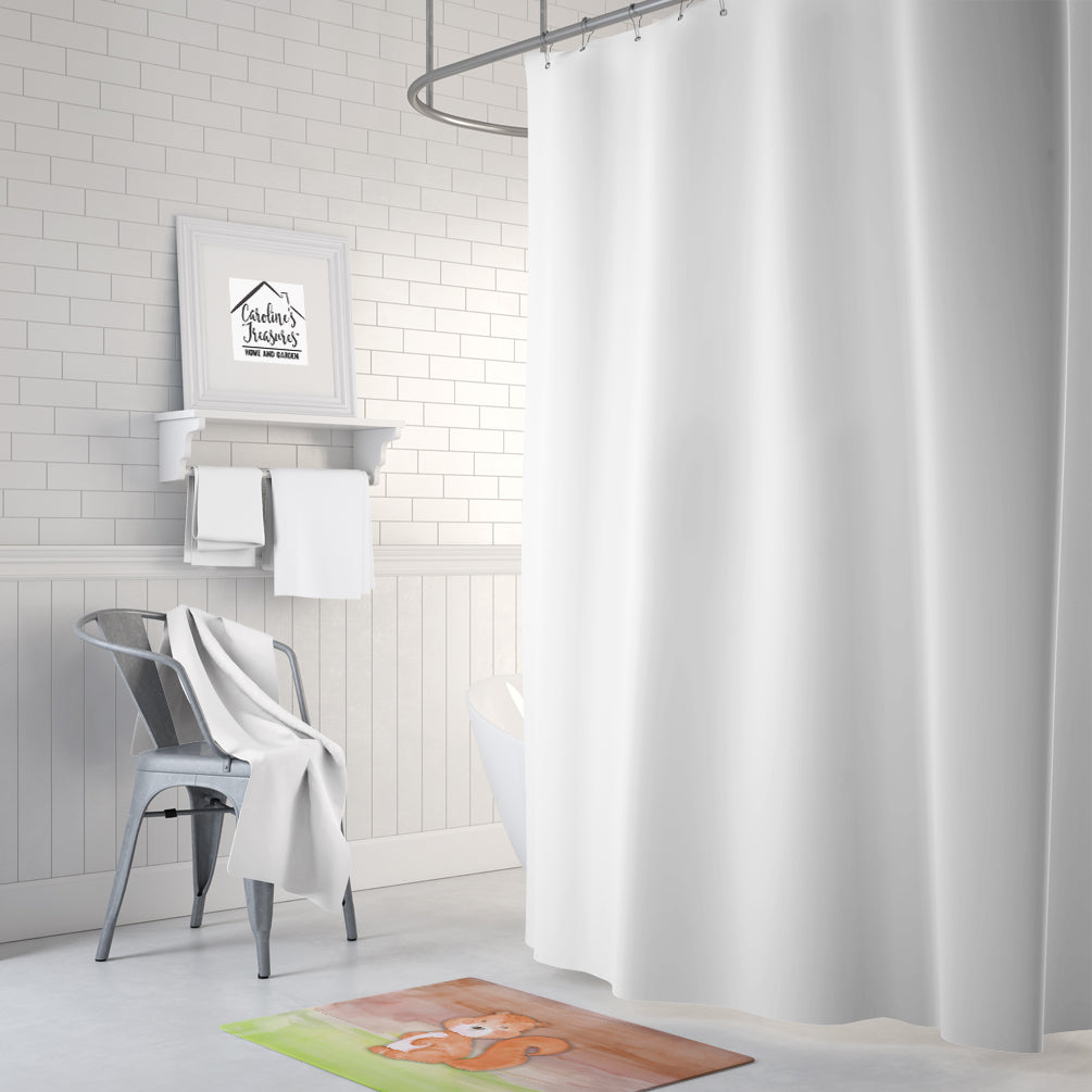 Caroline's Treasures Squirrel Watercolor Machine Washable Memory Foam Mat BB7439RUG