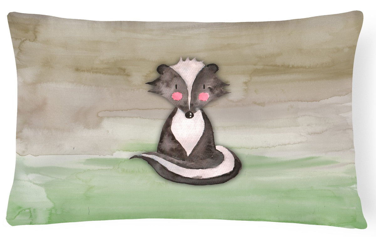 Badger Watercolor Canvas Fabric Decorative Pillow BB7440PW1216 by Caroline&#39;s Treasures
