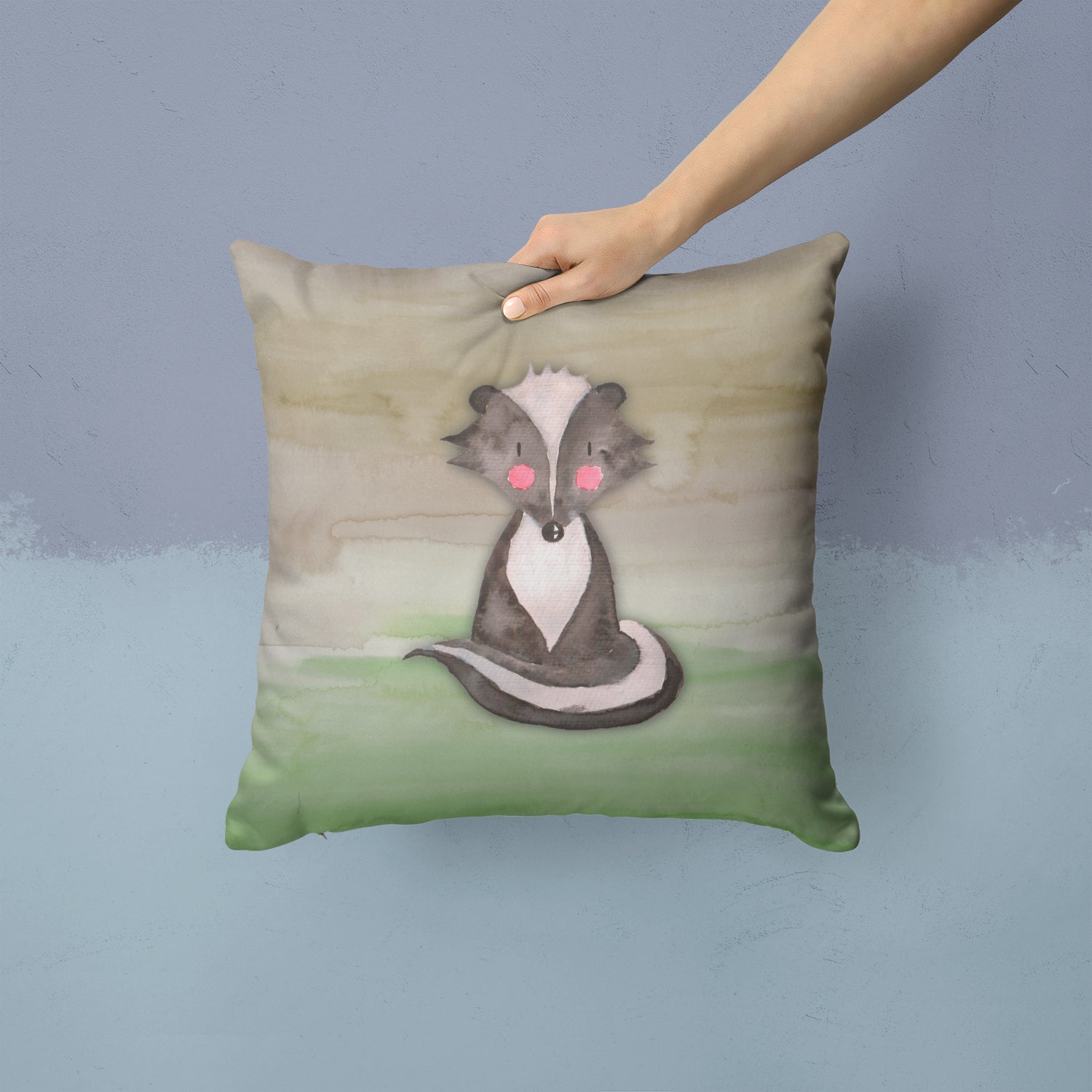 Badger Watercolor Fabric Decorative Pillow BB7440PW1414 - the-store.com