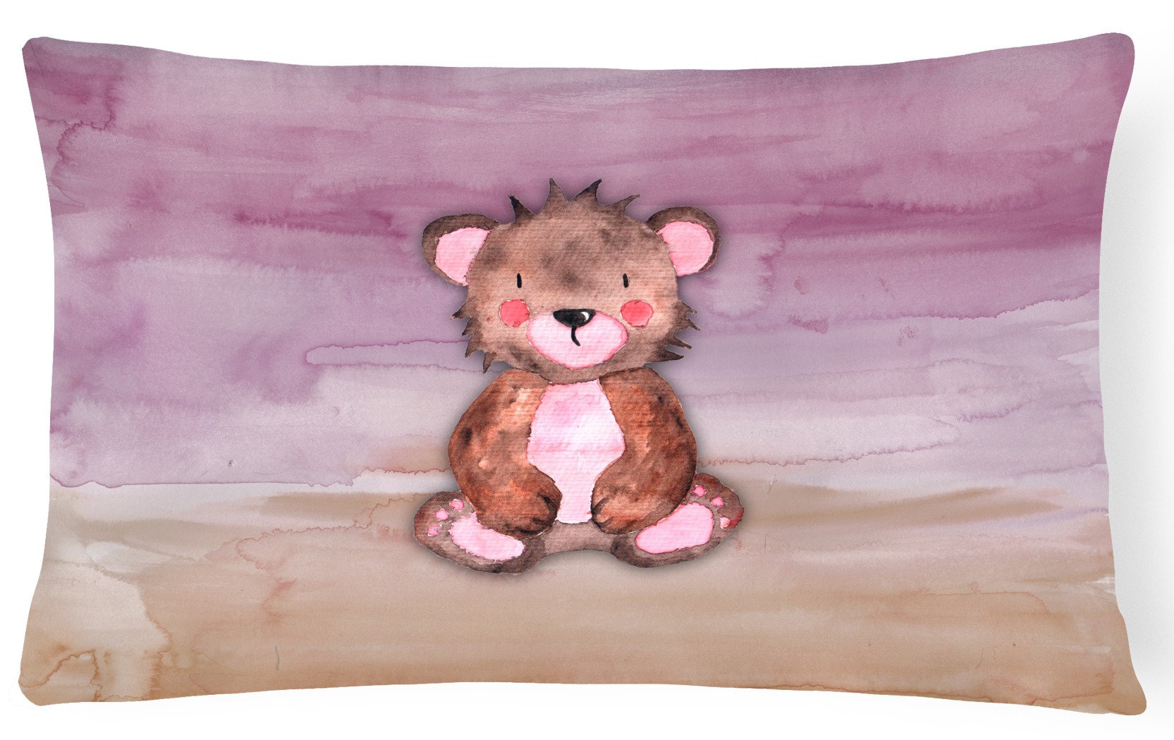 Bear Cub Watercolor Canvas Fabric Decorative Pillow BB7441PW1216 by Caroline's Treasures