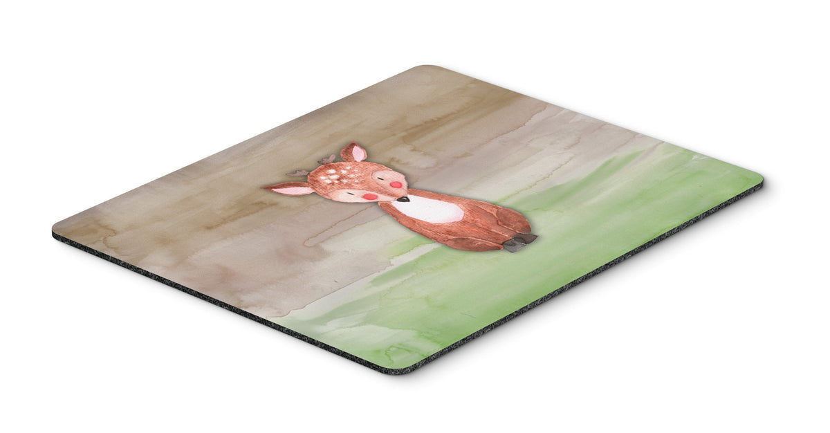 Baby Deer Watercolor Mouse Pad, Hot Pad or Trivet BB7442MP by Caroline&#39;s Treasures