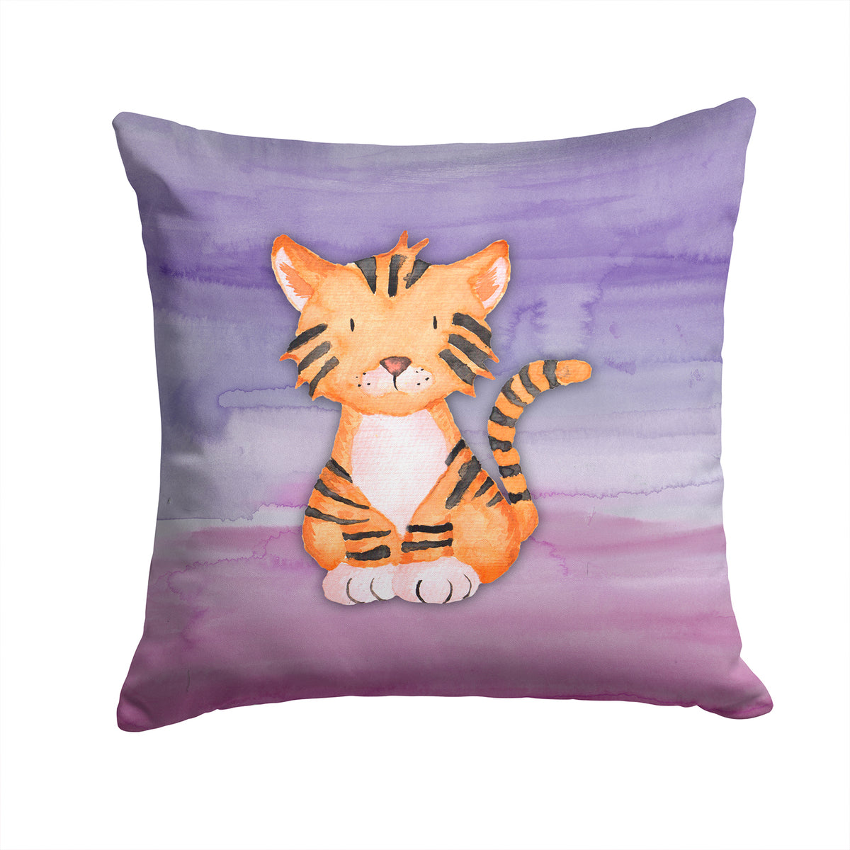 Tiger Cub Watercolor Fabric Decorative Pillow BB7444PW1414 - the-store.com