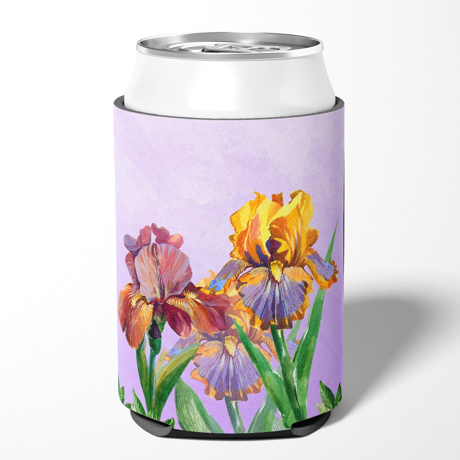 Purple and Yellow Iris Can or Bottle Hugger BB7445CC  the-store.com.