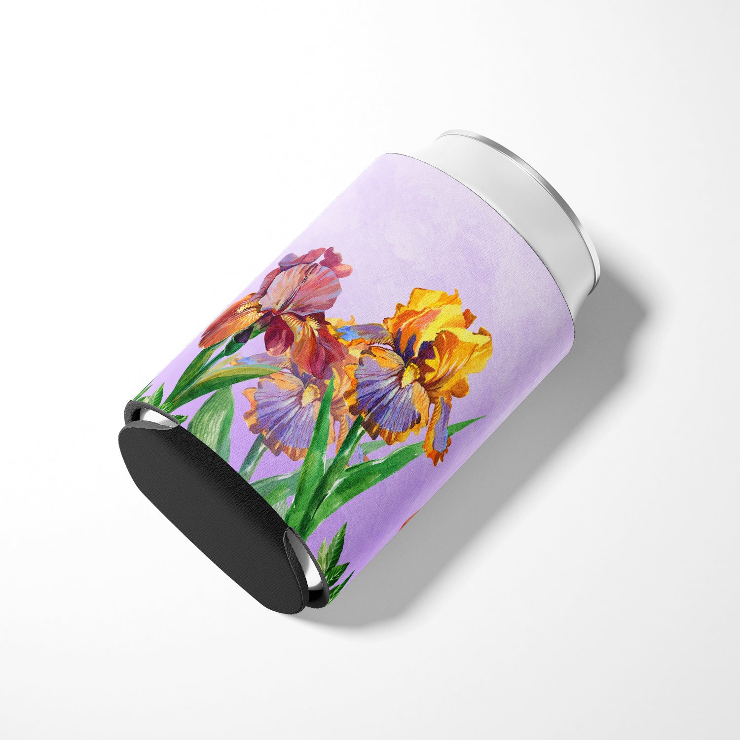 Purple and Yellow Iris Can or Bottle Hugger BB7445CC