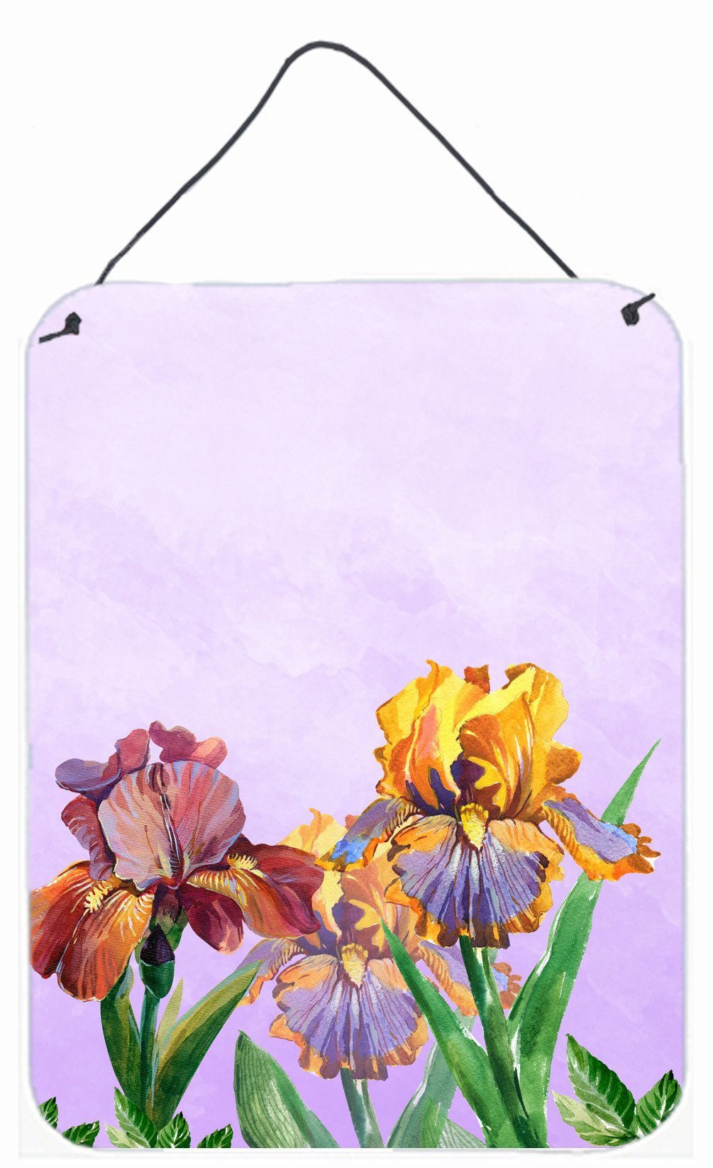 Purple and Yellow Iris Wall or Door Hanging Prints BB7445DS1216 by Caroline&#39;s Treasures
