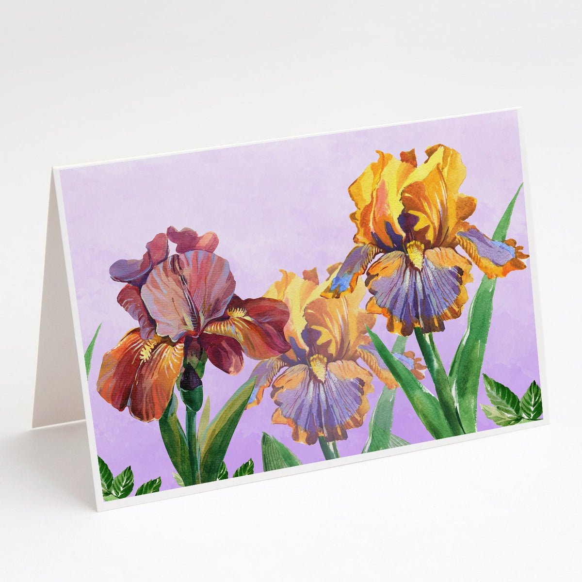 Buy this Purple and Yellow Iris Greeting Cards and Envelopes Pack of 8