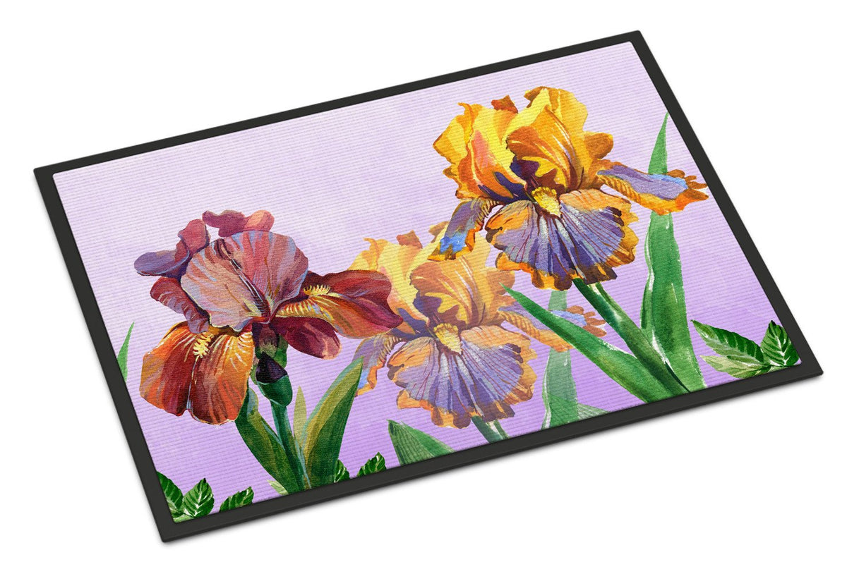 Purple and Yellow Iris Indoor or Outdoor Mat 24x36 BB7445JMAT by Caroline&#39;s Treasures