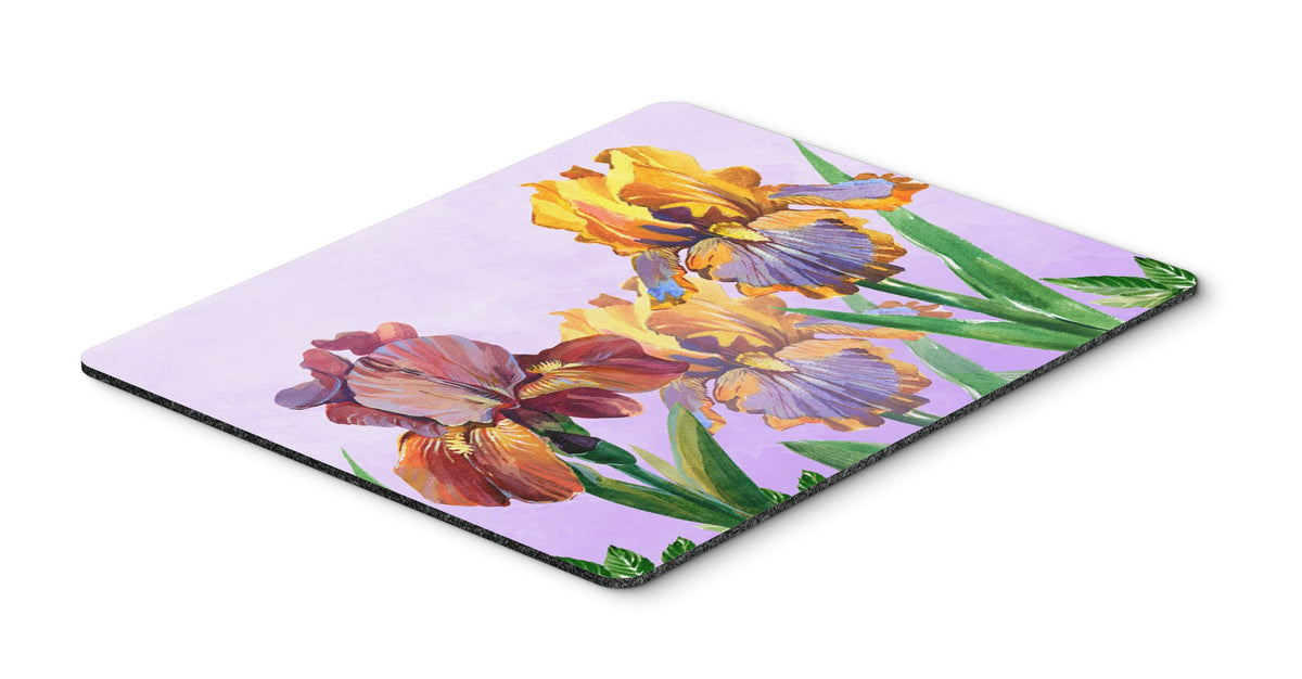 Purple and Yellow Iris Mouse Pad, Hot Pad or Trivet BB7445MP by Caroline&#39;s Treasures