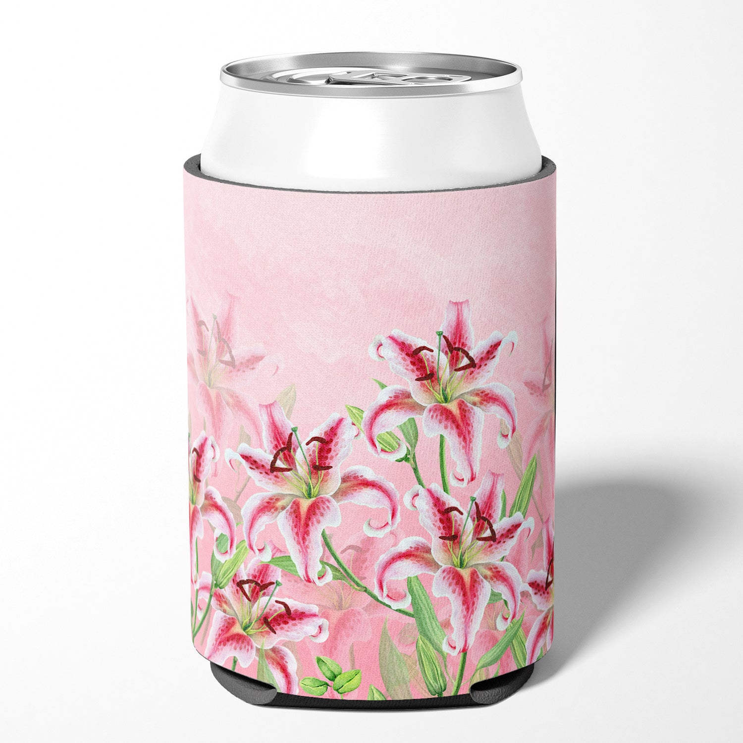 Pink Lillies Can or Bottle Hugger BB7446CC