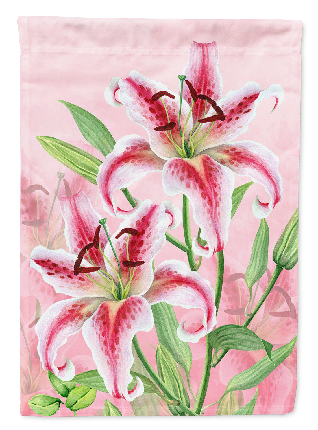 Pink Lillies Flag Canvas House Size BB7446CHF