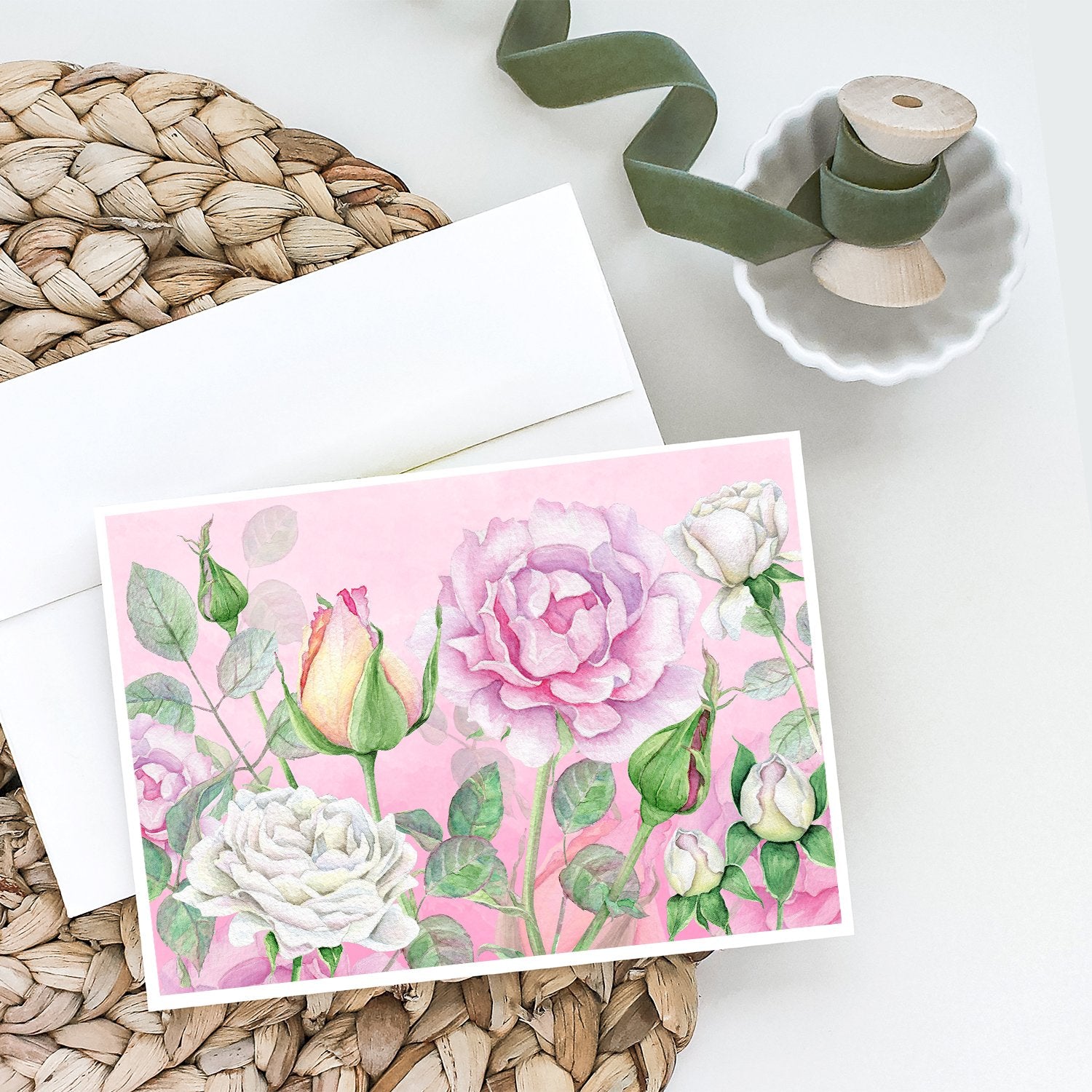 Rose Garden Greeting Cards and Envelopes Pack of 8 - the-store.com