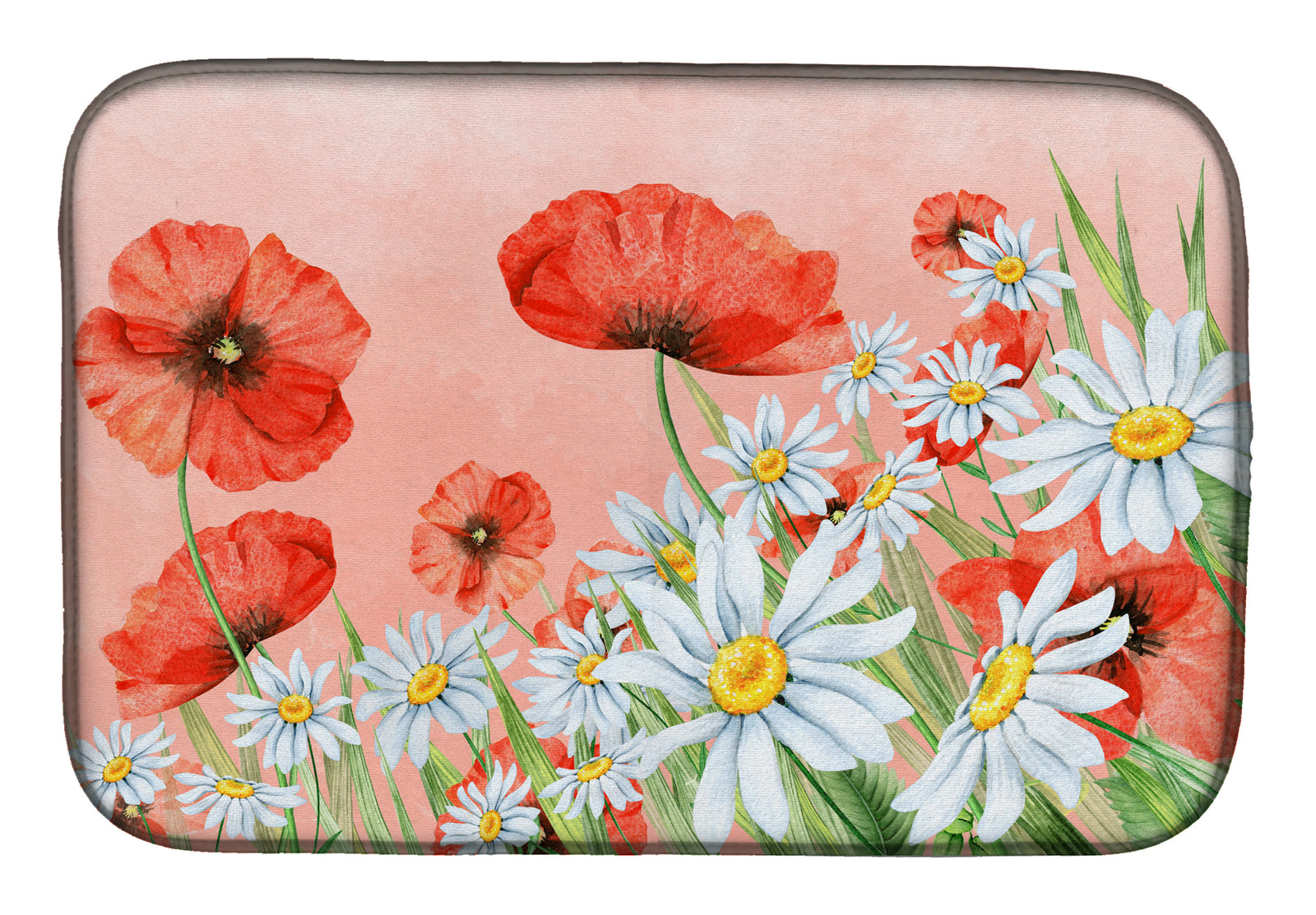 Poppies and Chamomiles Dish Drying Mat BB7448DDM