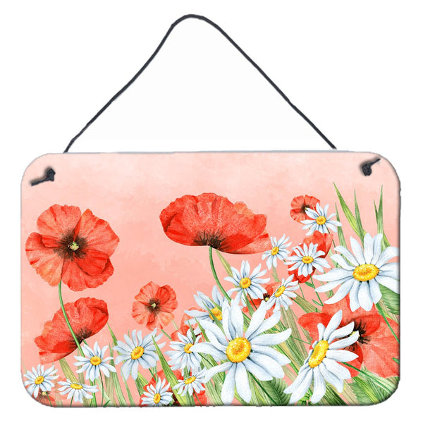 Poppies and Chamomiles Wall or Door Hanging Prints BB7448DS812 by Caroline's Treasures