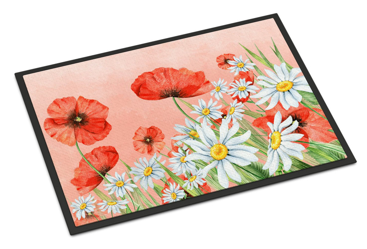 Poppies and Chamomiles Indoor or Outdoor Mat 24x36 BB7448JMAT by Caroline&#39;s Treasures