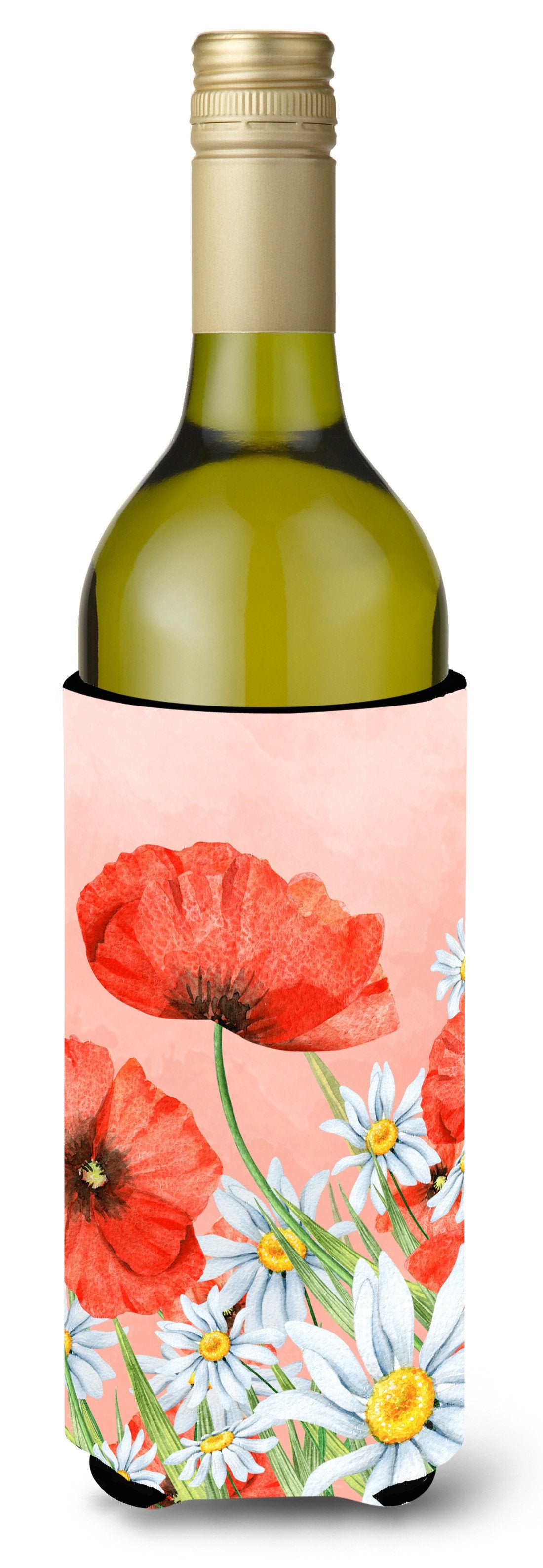 Poppies and Chamomiles Wine Bottle Beverge Insulator Hugger BB7448LITERK by Caroline's Treasures