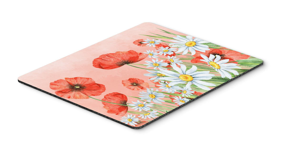 Poppies and Chamomiles Mouse Pad, Hot Pad or Trivet BB7448MP by Caroline&#39;s Treasures