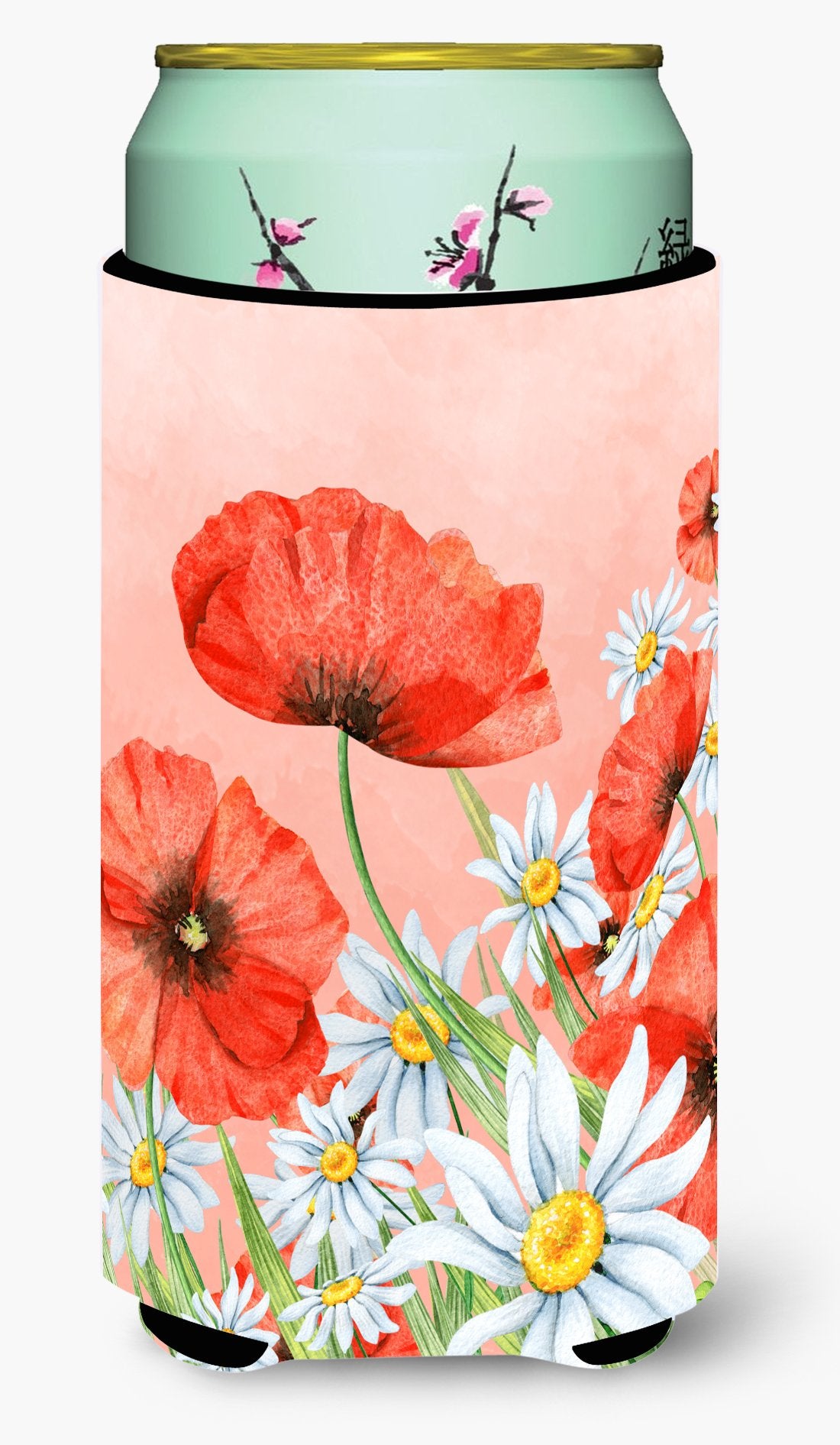 Poppies and Chamomiles Tall Boy Beverage Insulator Hugger BB7448TBC by Caroline&#39;s Treasures
