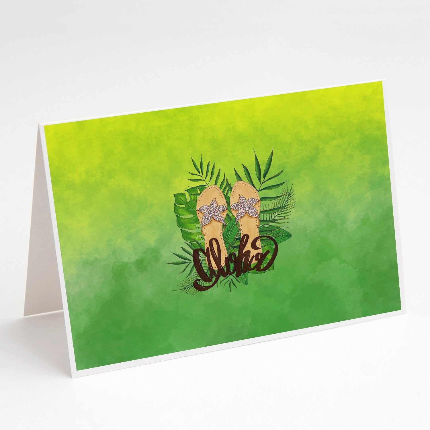 Buy this Aloha Flip Flops Greeting Cards and Envelopes Pack of 8