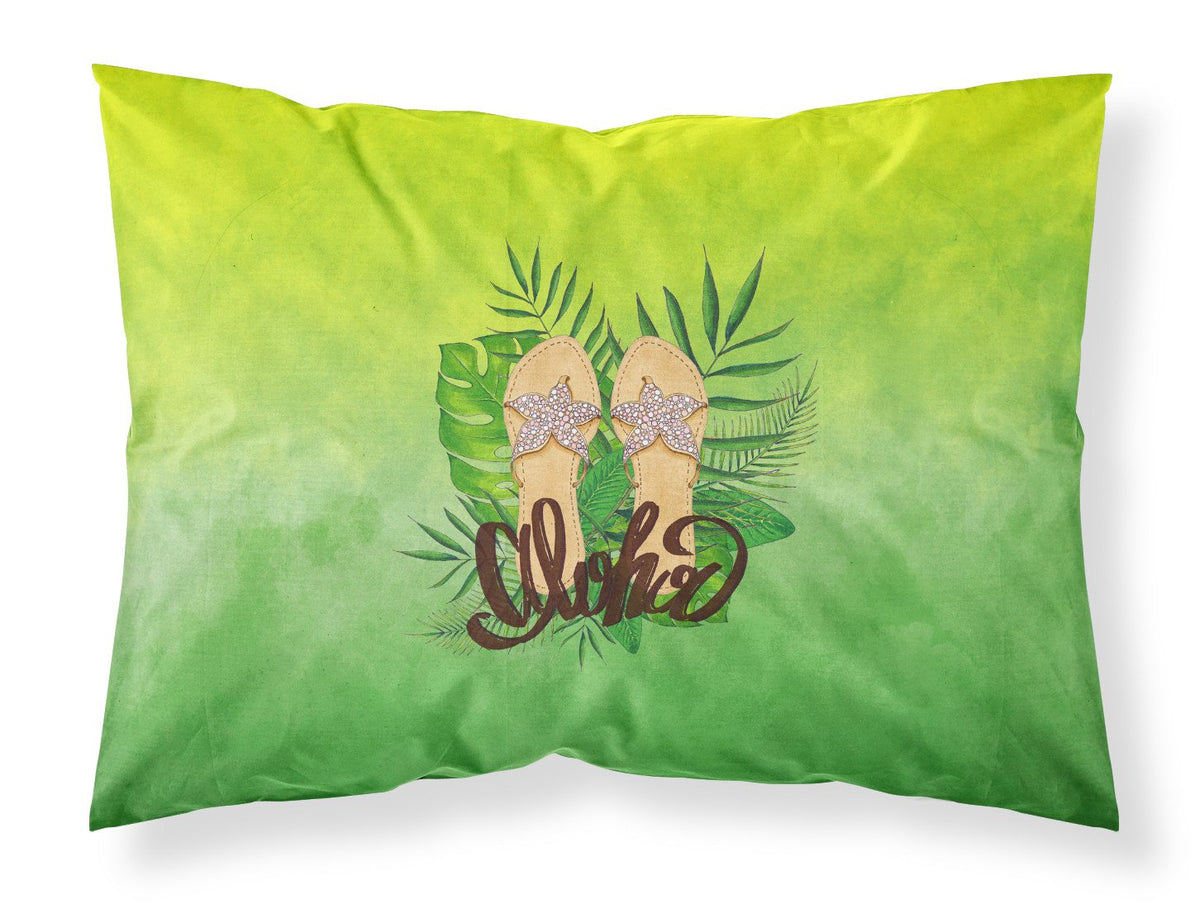 Aloha Flip Flops Fabric Standard Pillowcase BB7449PILLOWCASE by Caroline&#39;s Treasures