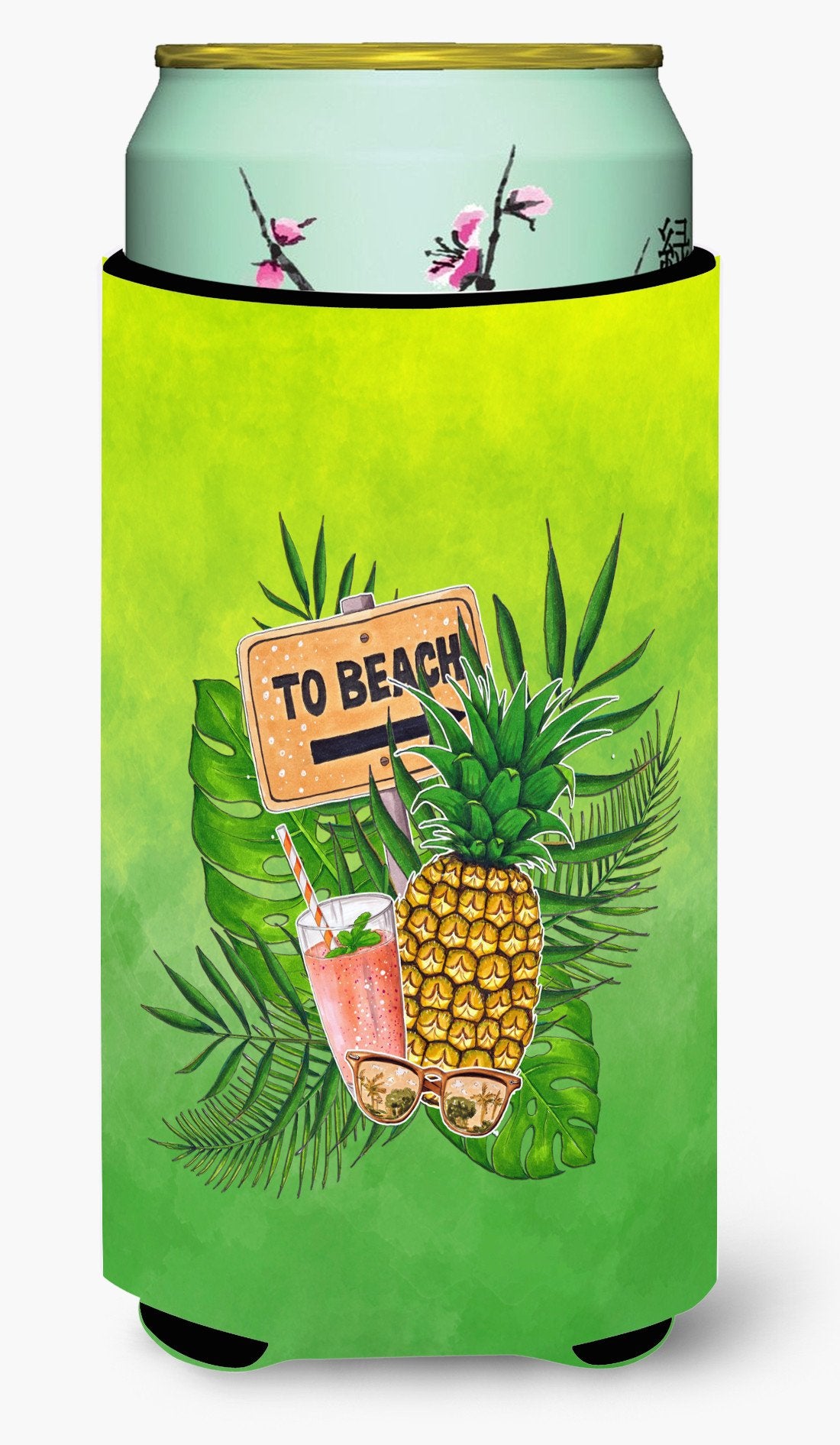 To the Beach Summer Tall Boy Beverage Insulator Hugger BB7450TBC by Caroline&#39;s Treasures