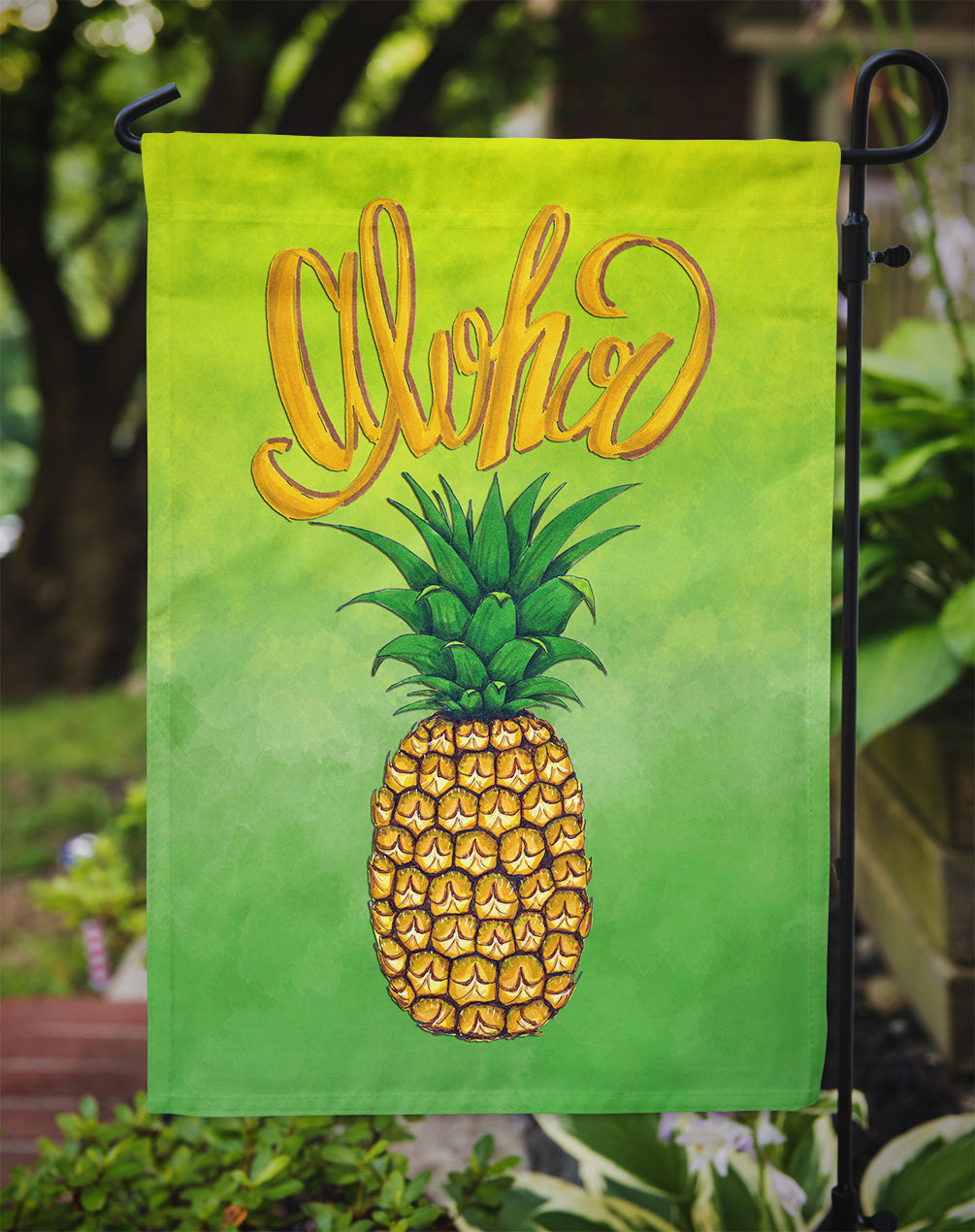 Aloha Pineapple Welcome Flag Garden Size BB7451GF