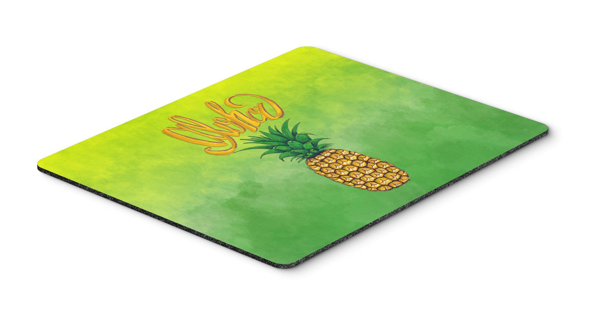 Aloha Pineapple Welcome Mouse Pad, Hot Pad or Trivet BB7451MP by Caroline&#39;s Treasures
